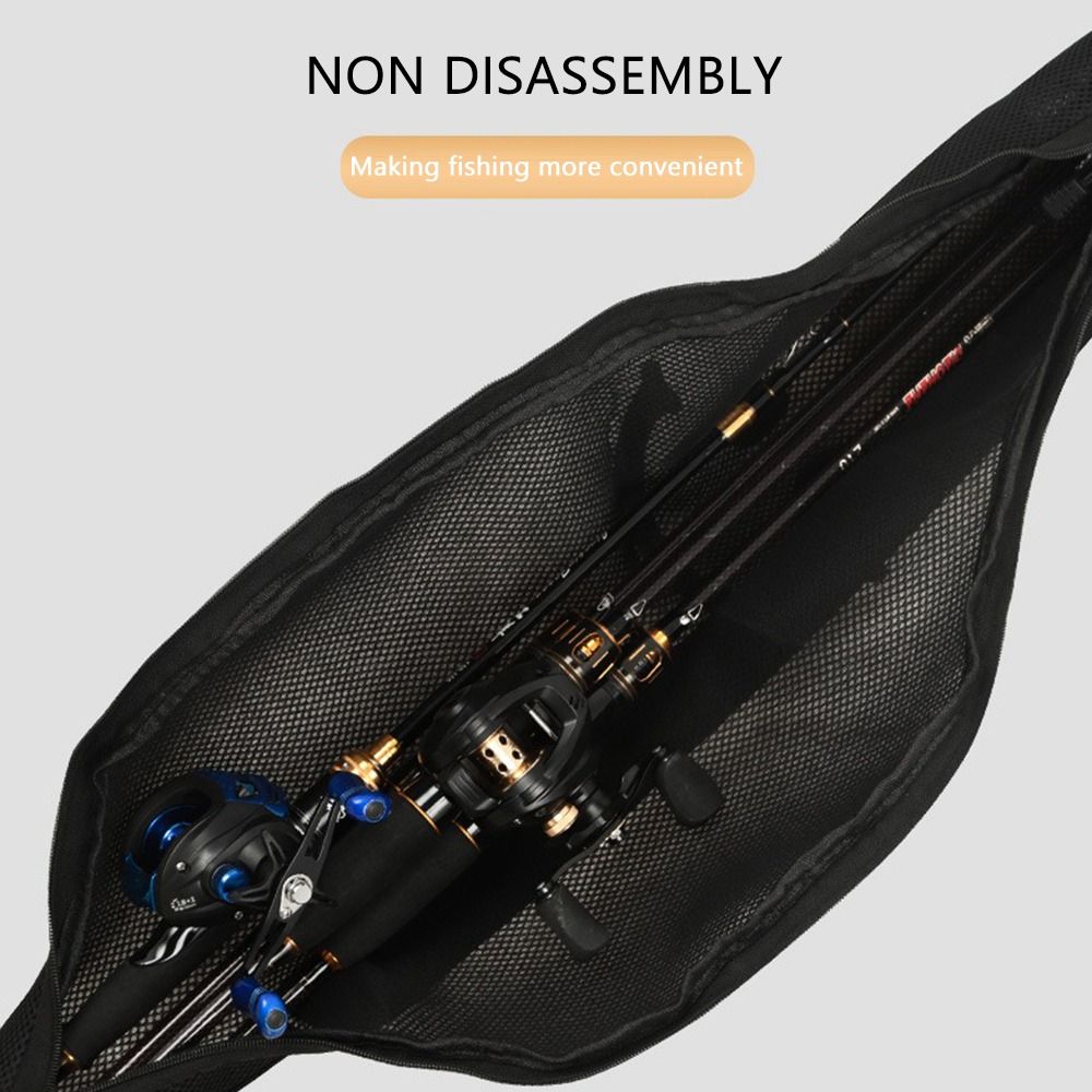 Fishing Rod Case - กระเป๋าใส่คันเบ็ดแบบพับได้ สีดำ พร้อมสายสะพาย กระเป๋าใส่คันเบ็ด 120/130 ซม.