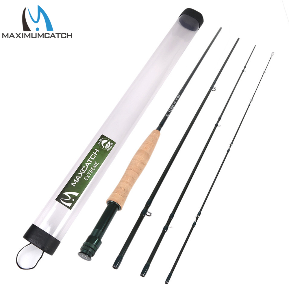 Fishing Rod Ice - Maximumcatch Extreme Fly ตกปลา3/4/5/6/8 WT IM8คาร์บอนไฟเบอร์ปานกลาง4pc