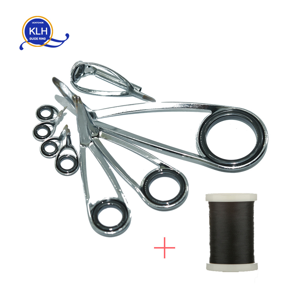 Fishing Rod Repair Kit - 8 ชิ้น/ชุด KLH วงเล็บสแตนเลสสตีลแหวนสําหรับ UL-L-ML-M-MH-H Power