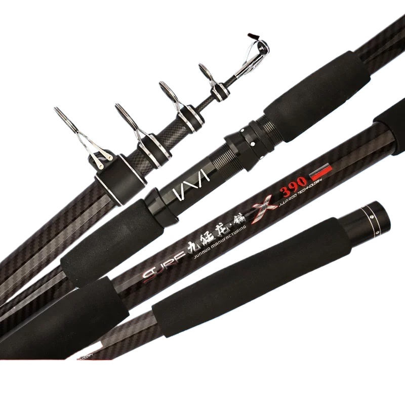 Fishing Rod Surf - คันเบ็ดตกปลาแบบยืดหดได้ 3.6-4.5 เมตร ทำจากคาร์บอน พกพาสะดวก สำหรับตกปลาบนเรือ
