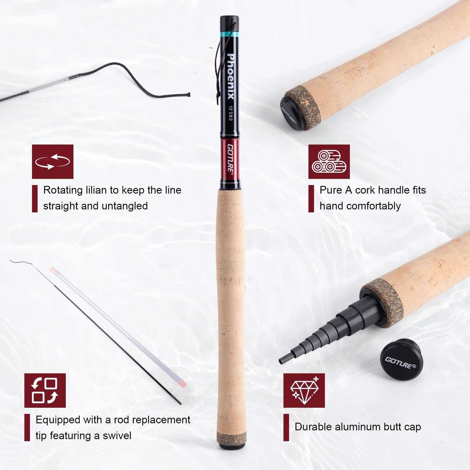 ชุดคันเบ็ดตกปลาแบบเท็นคาร่า Go - Fishing Rod Fly บทวิจารณ์และราคา
