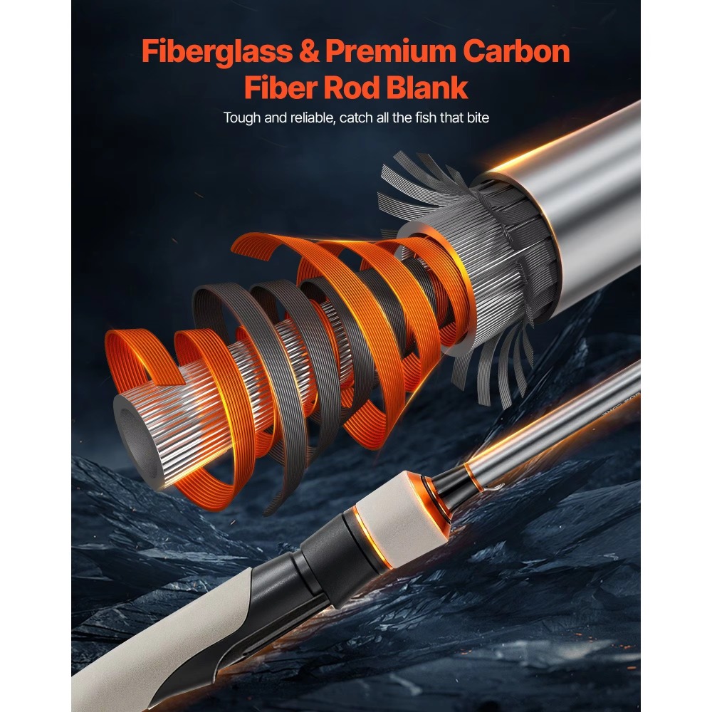 ชุดคันเบ็ดตกปลาคาร์บอนไฟเบอร์  - Fishing Rod Carbon Fiber บทวิจารณ์และราคา