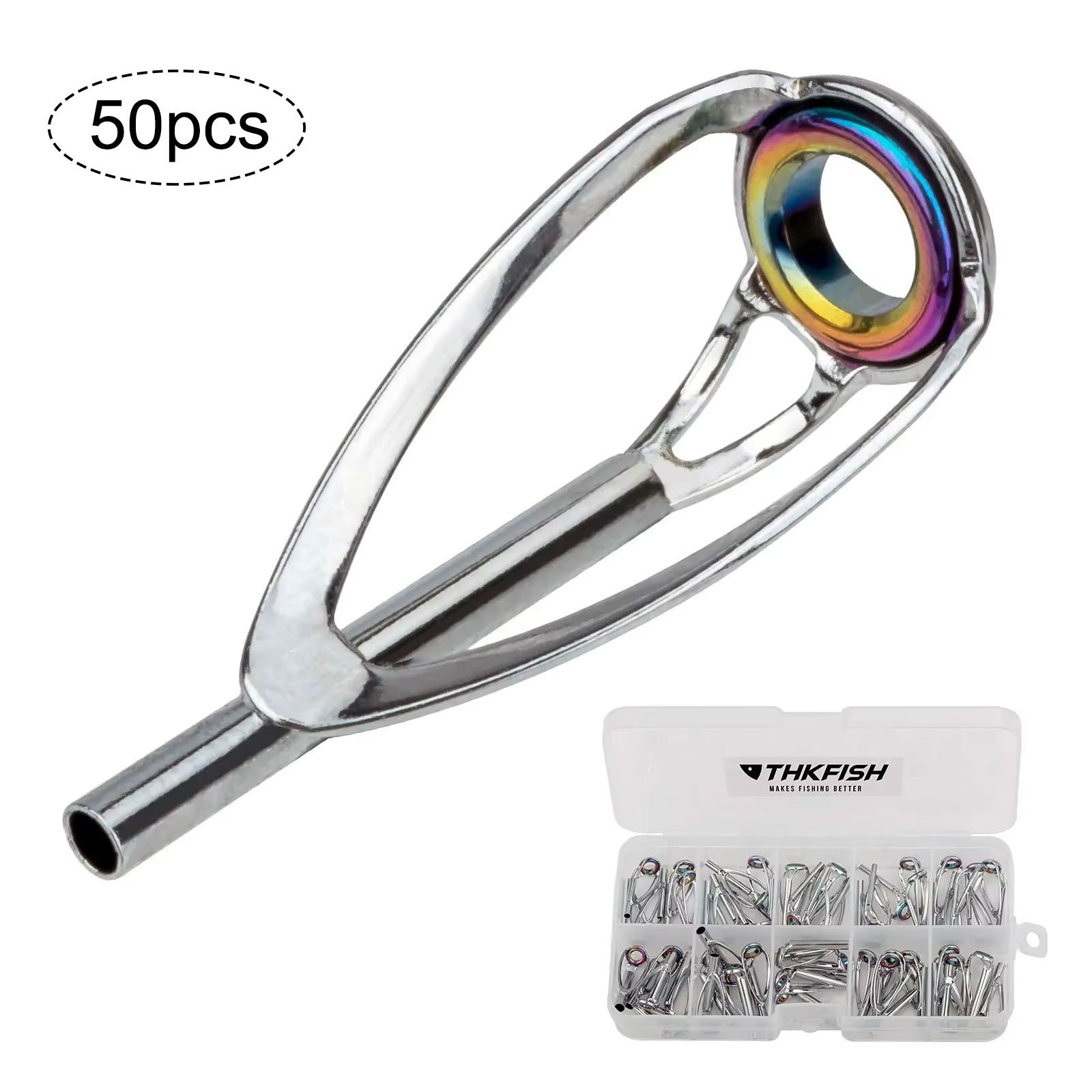 50pcs Fishing Rod TIP TOP ชุดซ - Fishing Rod Guide Replacement บทวิจารณ์และราคา