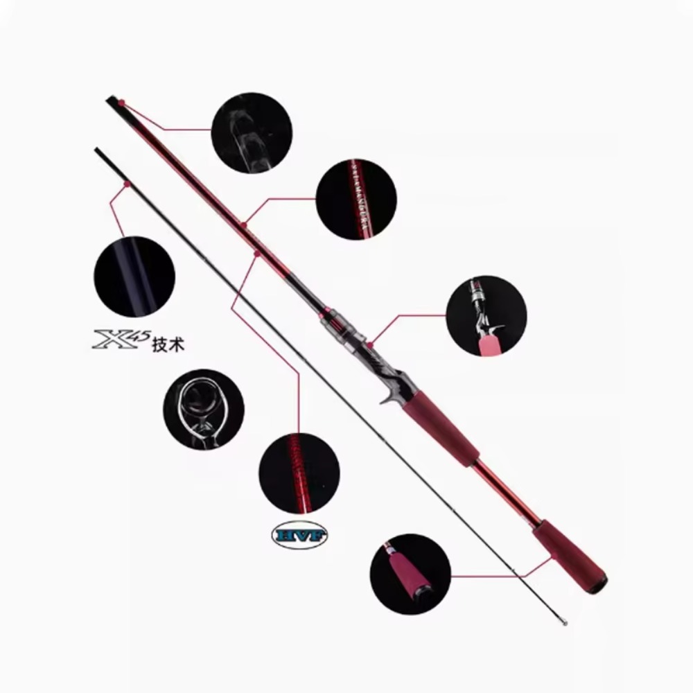 คันเบ็ดตกปลาคาร์บอนไฟเบอร์ สำห - Fishing Rod Casting บทวิจารณ์และราคา