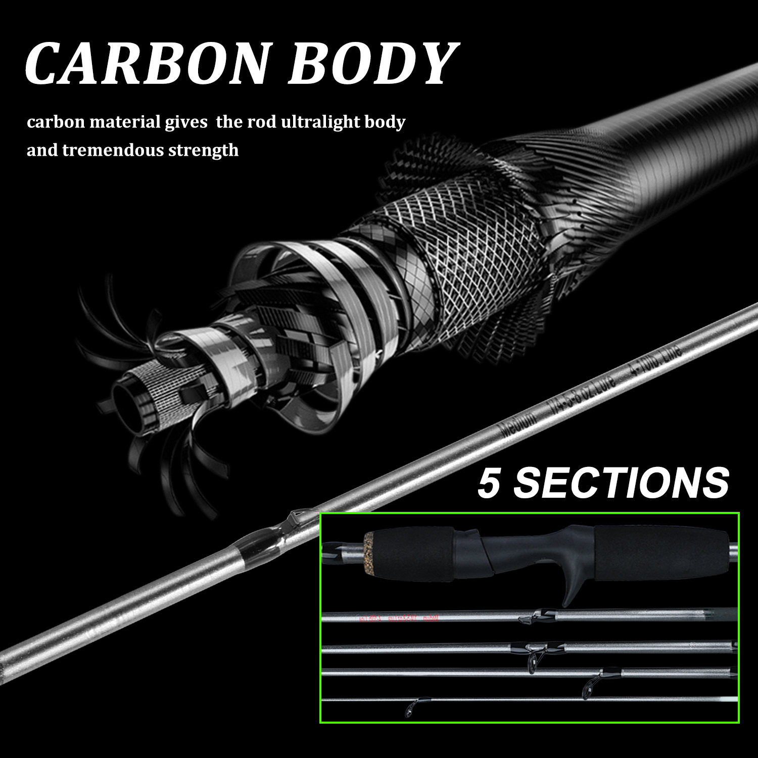 Sougayilang ตกปลา Rod Combo 1. - Fishing Rod Carbon Fiber บทวิจารณ์และราคา