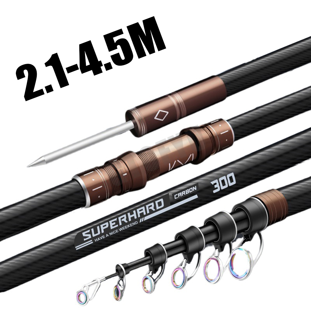 คันเบ็ดตกปลาแบบยืดหดได้ 2.1M 2 - Fishing Rod Surf บทวิจารณ์และราคา
