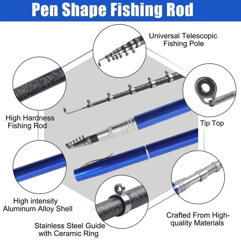 เบ็ดตกปลาปากกาแบบพกพายาว1.6ม./ - Fishing Rod Ice บทวิจารณ์และราคา